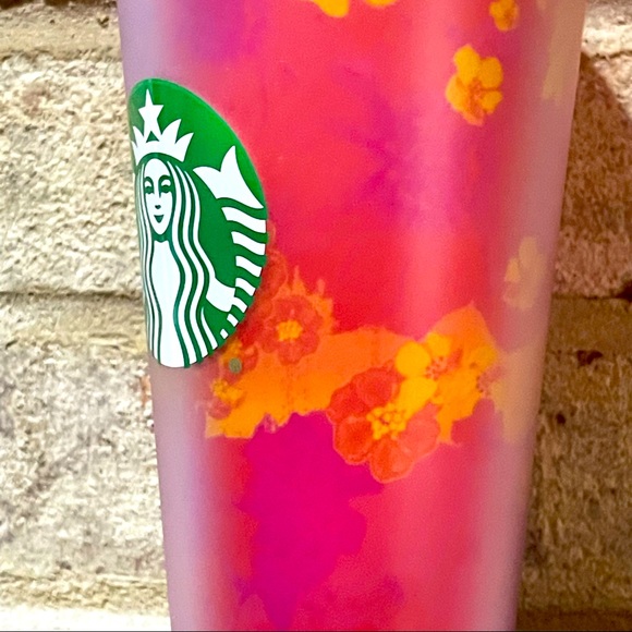 NEW❤️💗💛Starbucks Summer 2022 Release 2 Soft Touch Festive Floral Grande Tumblr - Picture 4 of 7